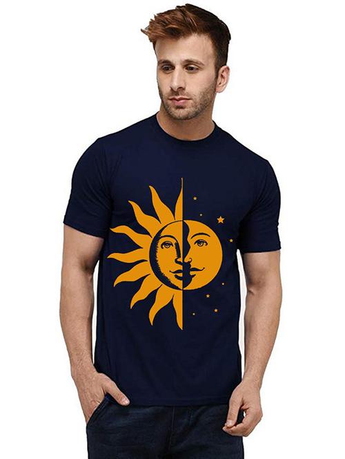 men round neck front printed t-shirt - 20986376 - Very Small Image - 1