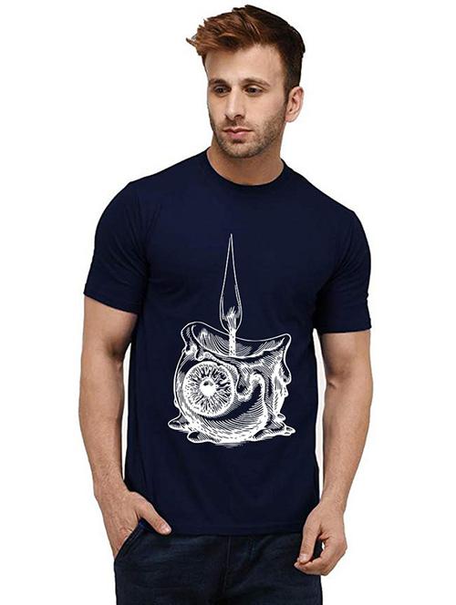 men round neck front print t-shirts - 20986383 - Very Small Image - 1