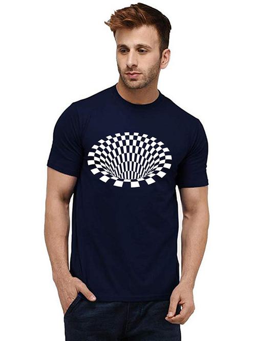 men's round neck front print t-shirt - 20986433 - Very Small Image - 1
