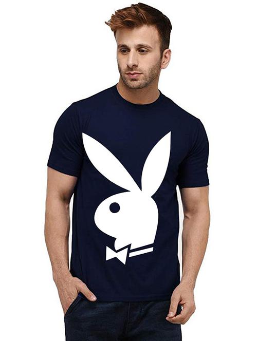 men's round neck front print t-shirt - 20986475 - Very Small Image - 1