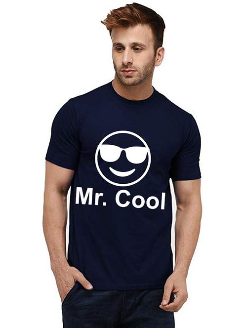 men round neck front print cotton t-shirt - 20986478 - Very Small Image - 1