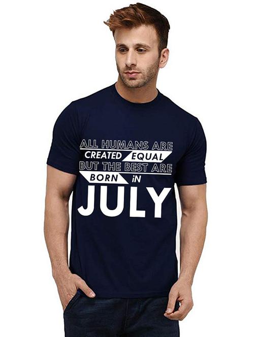 men round neck front print t-shirt - 20986479 - Very Small Image - 1