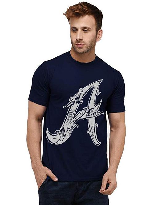 men's round neck front print t-shirt - 20986496 - Very Small Image - 1