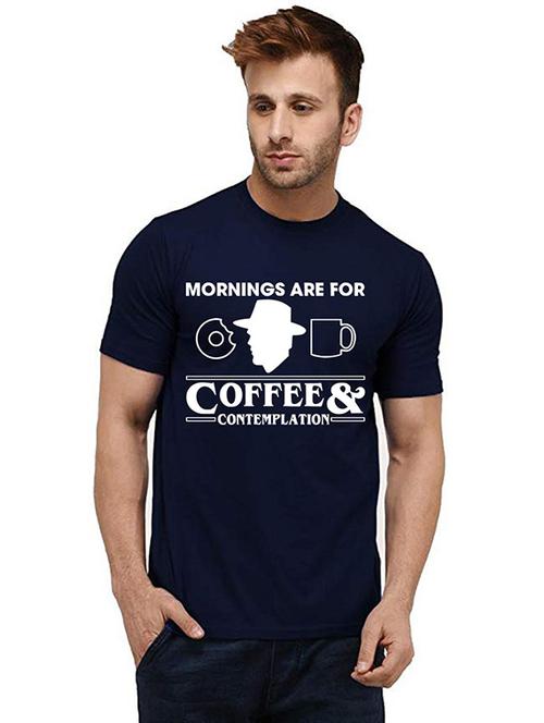 men front print round neck t-shirt - 20986497 - Very Small Image - 1