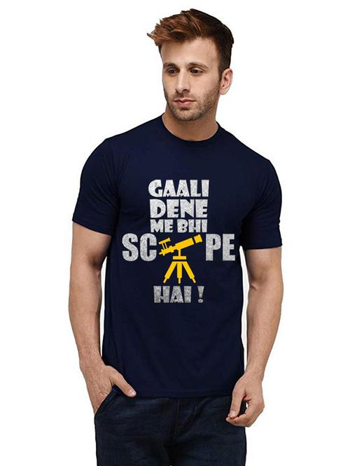 men round neck front print t-shirt - 20986583 - Very Small Image - 1