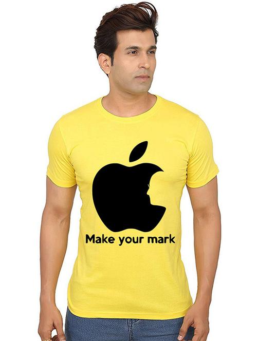 men round neck front print t-shirt - 20986640 - Very Small Image - 1