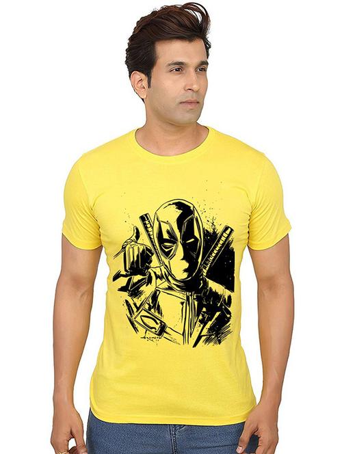 men round neck front print t-shirt - 20986641 - Very Small Image - 1