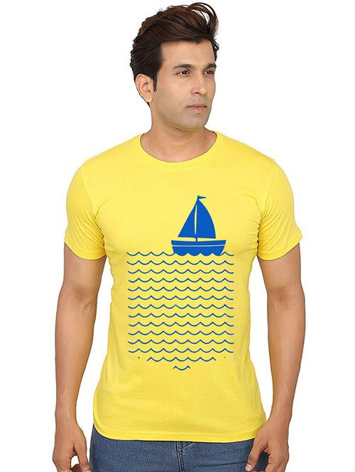 men's round neck front print t-shirt - 20986657 - Very Small Image - 1