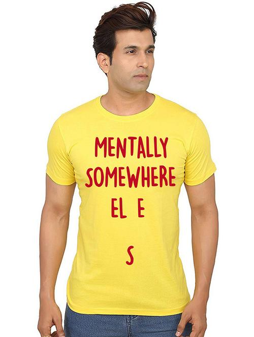 men front print round neck t-shirt - 20986662 - Very Small Image - 1