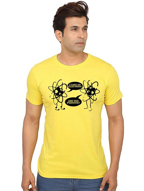 men's round neck front print t-shirt - 20986738 - Very Small Image - 1