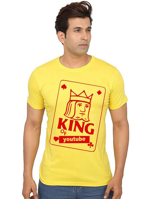 men round neck front print t-shirt - 20986754 - Very Small Image - 1