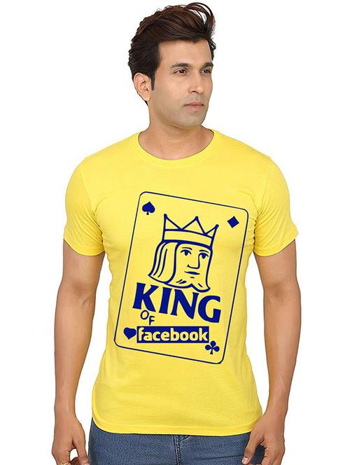 men's round neck front print t-shirt - 20986756 - Very Small Image - 1