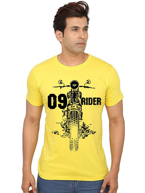 men round neck front printed t-shirt - 20986770 - Very Small Image - 1