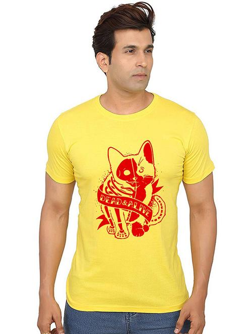 men's round neck front print t-shirt - 20986829 - Very Small Image - 1