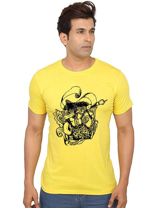 men round neck front print t-shirts - 20986933 - Very Small Image - 1