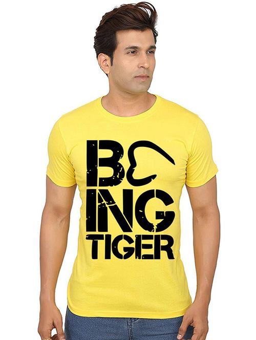 men's round neck front print t-shirt - 20987009 - Very Small Image - 1