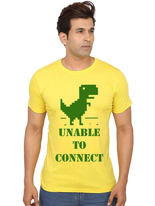 men round neck front print t-shirt - 20987224 - Very Small Image - 1