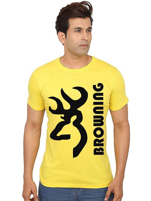 men round neck front printed t-shirt - 20987285 - Very Small Image - 1