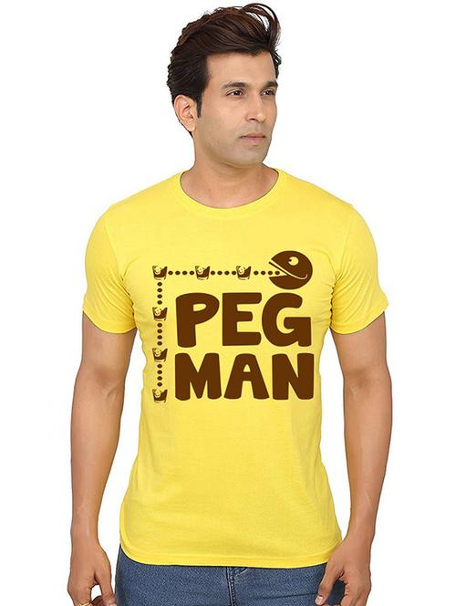 yellow cotton front print tshirt - 20987311 - Very Small Image - 1