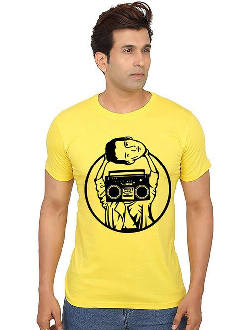 men round neck front print t-shirt - 20987348 - Very Small Image - 1