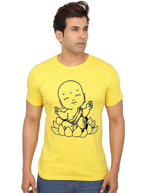 men front print round neck t-shirts - 20987392 - Very Small Image - 1