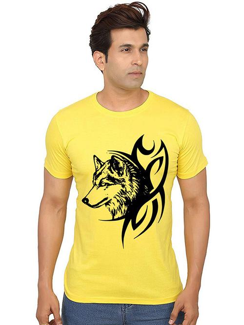 men's round neck front print t-shirt - 20987397 - Very Small Image - 1