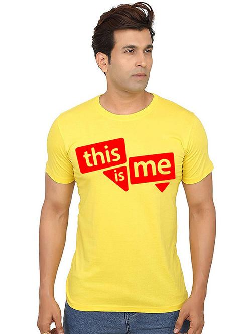 men round neck chest print t-shirt - 20987455 - Very Small Image - 1