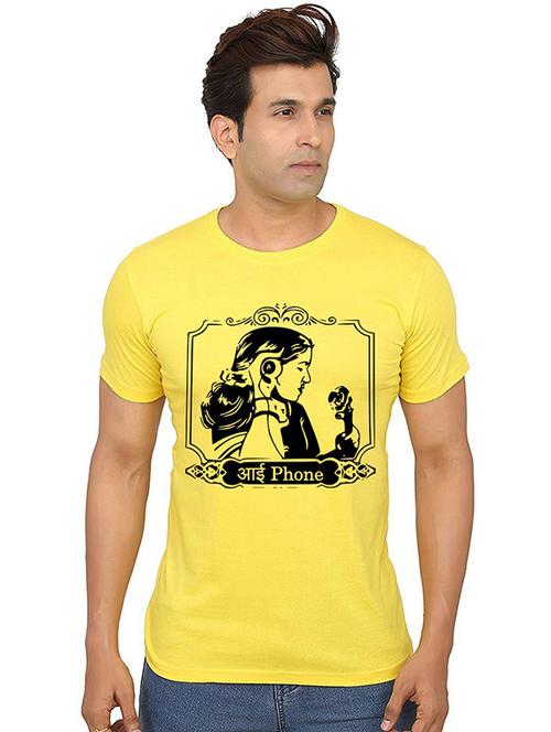 men round neck front print t-shirt - 20987497 - Very Small Image - 1