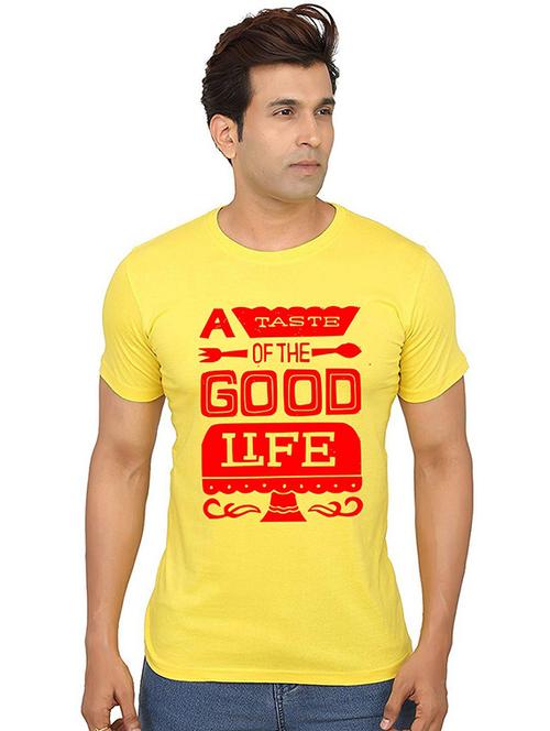 men round neck front printed t-shirt - 20987533 - Very Small Image - 1