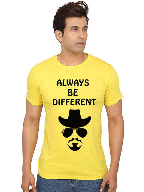 men round neck front print t-shirt - 20987619 - Very Small Image - 1