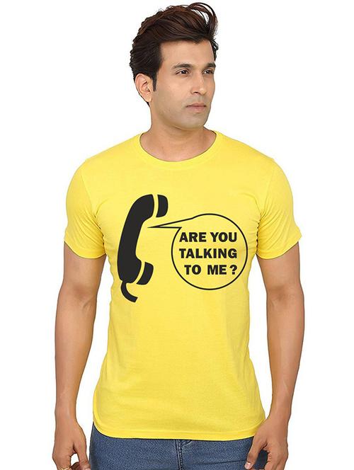 men round neck front print t-shirt - 20987729 - Very Small Image - 1