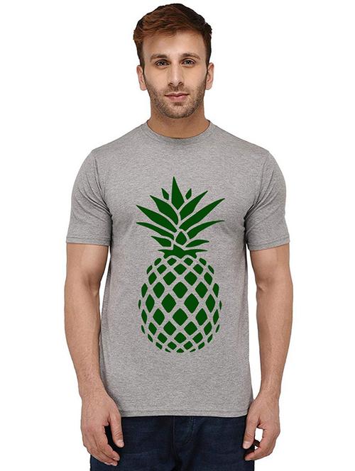 men round neck front printed t-shirt - 20987961 - Very Small Image - 1