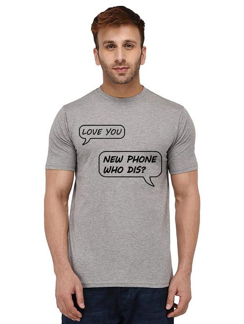 men's round neck front print t-shirt - 20988080 - Very Small Image - 1