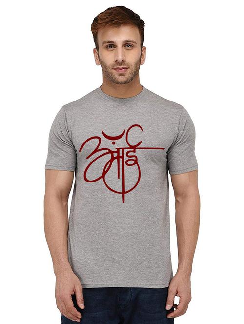 men round neck front print t-shirt - 20988180 - Very Small Image - 1