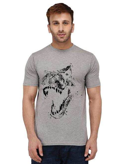 men round neck front print t-shirt - 20988257 - Very Small Image - 1