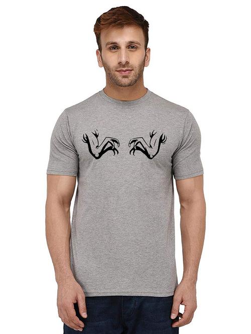 men chest print round neck t-shirts - 20988259 - Very Small Image - 1