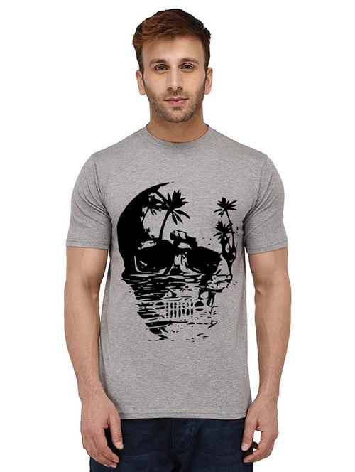 men round neck front print t-shirt - 20988273 - Very Small Image - 1