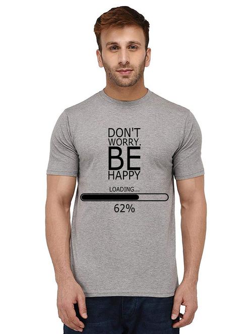 men round neck front printed t-shirt - 20988429 - Very Small Image - 1