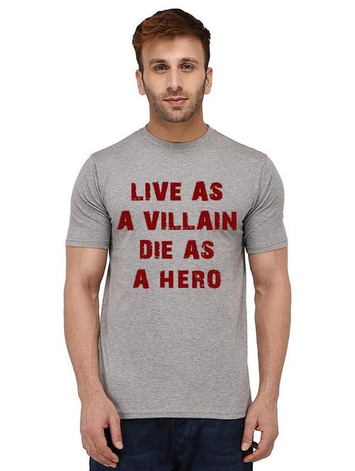 men round neck front print t-shirt - 20988498 - Very Small Image - 1