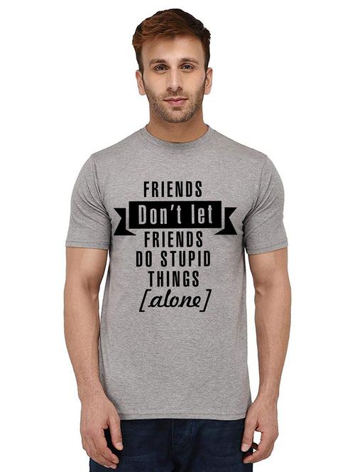 men front print round neck t-shirt - 20988548 - Very Small Image - 1