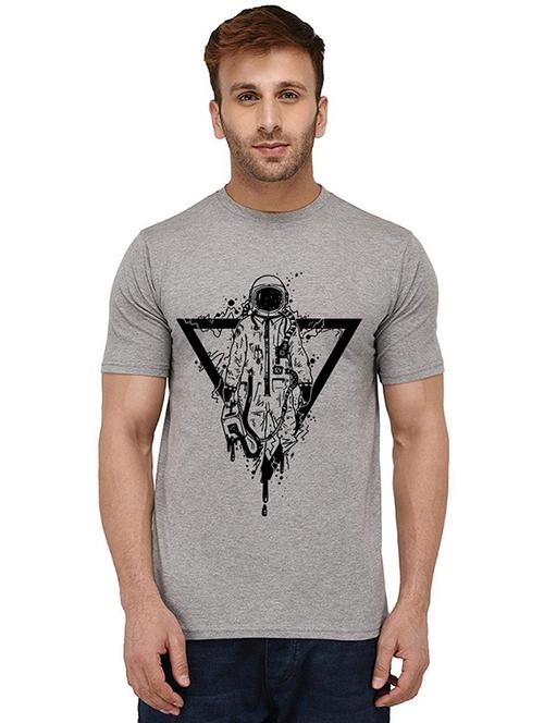 men round neck front print t-shirt - 20988605 - Very Small Image - 1