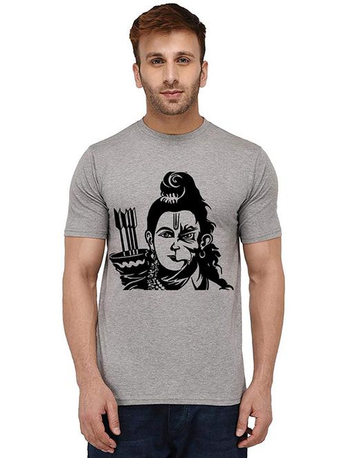 men round neck front print t-shirt - 20988754 - Very Small Image - 1