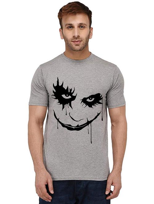 grey front printed casual t-shirt - 20988837 - Very Small Image - 1