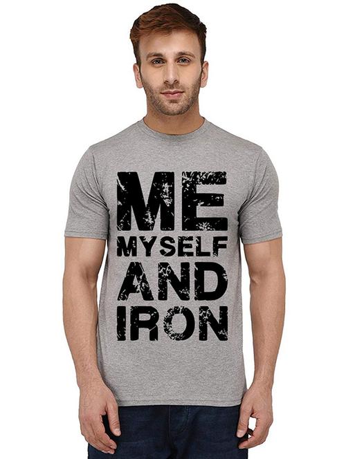 men round neck front printed t-shirt - 20988843 - Very Small Image - 1