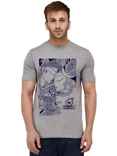 men round neck front print t-shirt - 20988897 - Very Small Image - 1