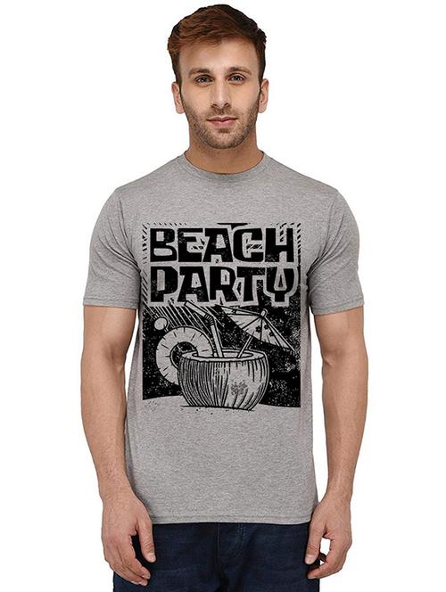 men round neck front printed t-shirt - 20989110 - Very Small Image - 1