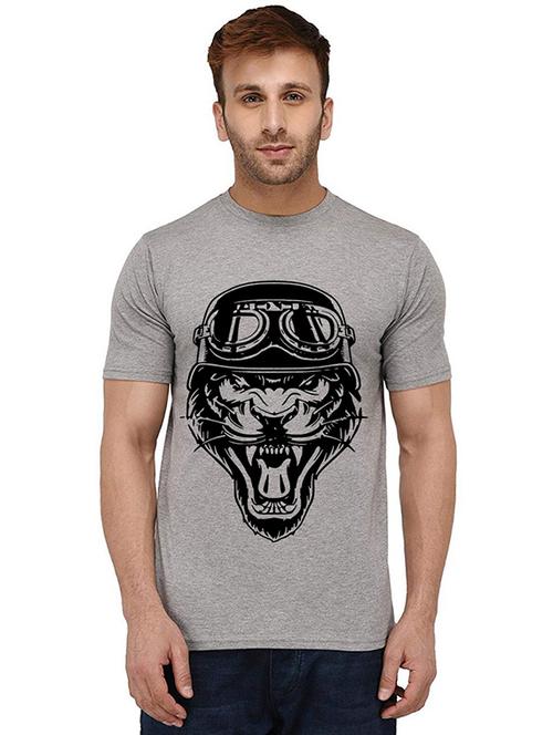 men's round neck front print t-shirt - 20989154 - Very Small Image - 1