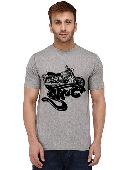 men round neck front print t-shirt - 20989272 - Very Small Image - 1