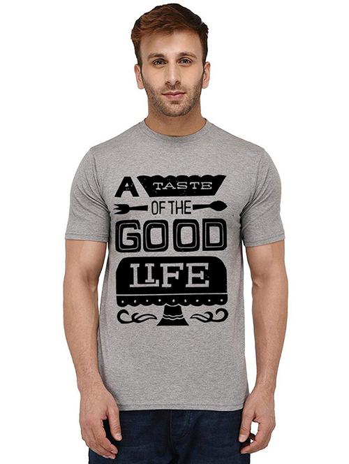 men round neck front print t-shirt - 20989339 - Very Small Image - 1