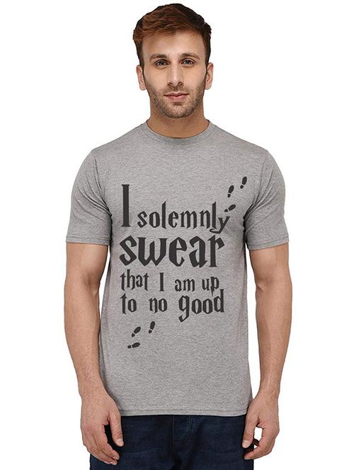 men round neck front print t-shirt - 20989454 - Very Small Image - 1